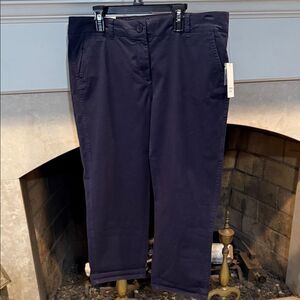 Crown & Ivy Dark Blue Cropped Pants Size 10
